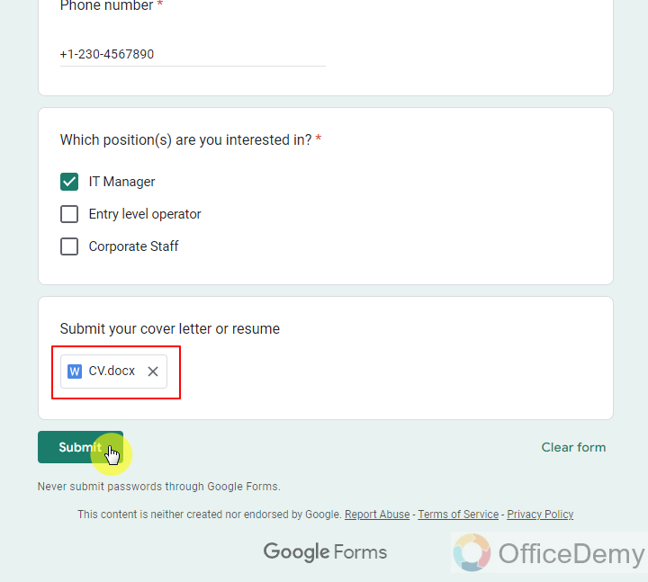 how to add a file to google form response 9