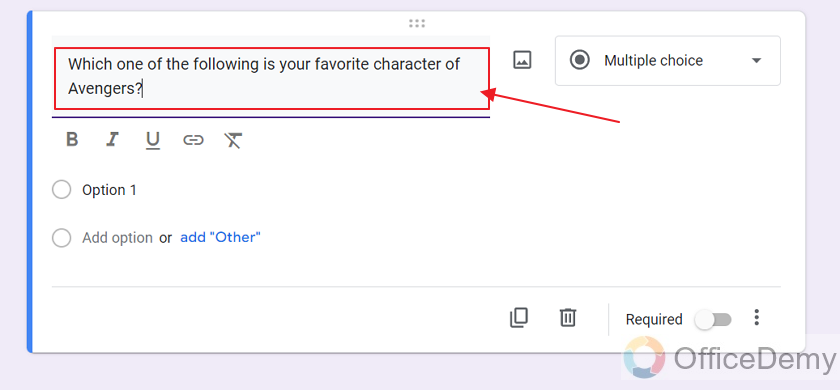 how to add descriptions in Google Forms 10