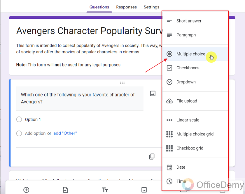 how to add descriptions in Google Forms 11