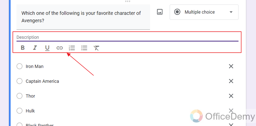 how to add descriptions in Google Forms 17