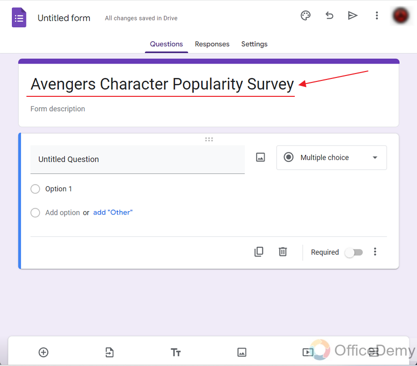how to add descriptions in Google Forms 5