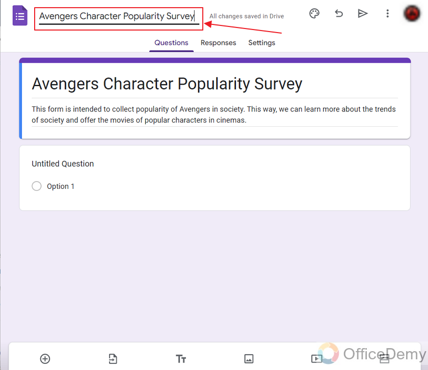 how to add descriptions in Google Forms 8