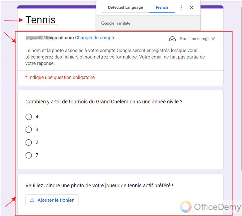 how to translate a Google Form being a responder 10