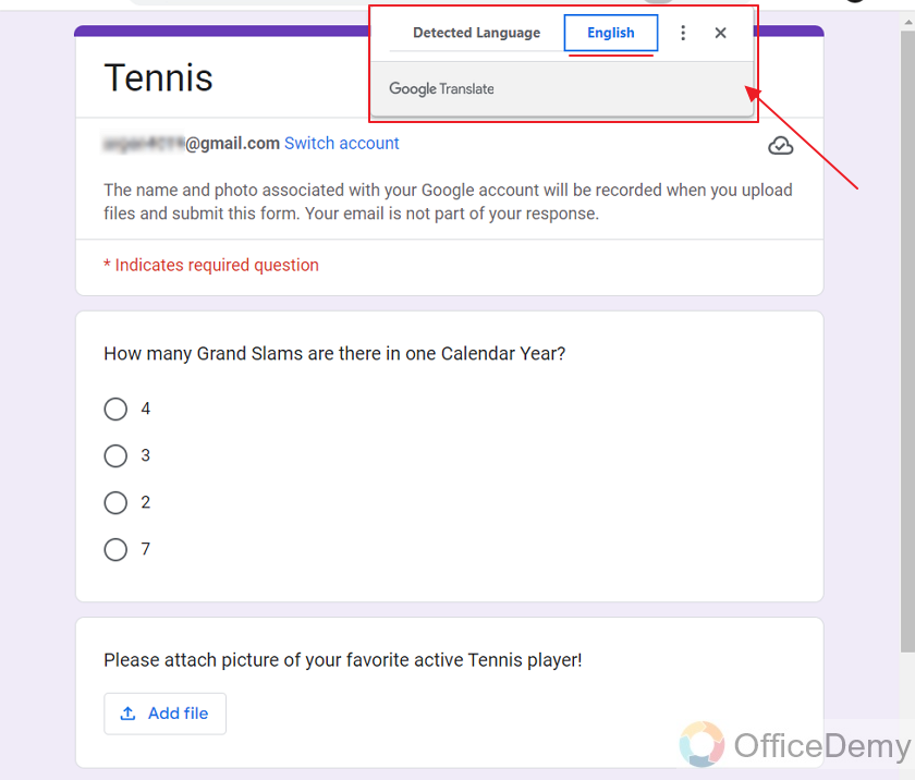 how to translate a Google Form being a responder 5