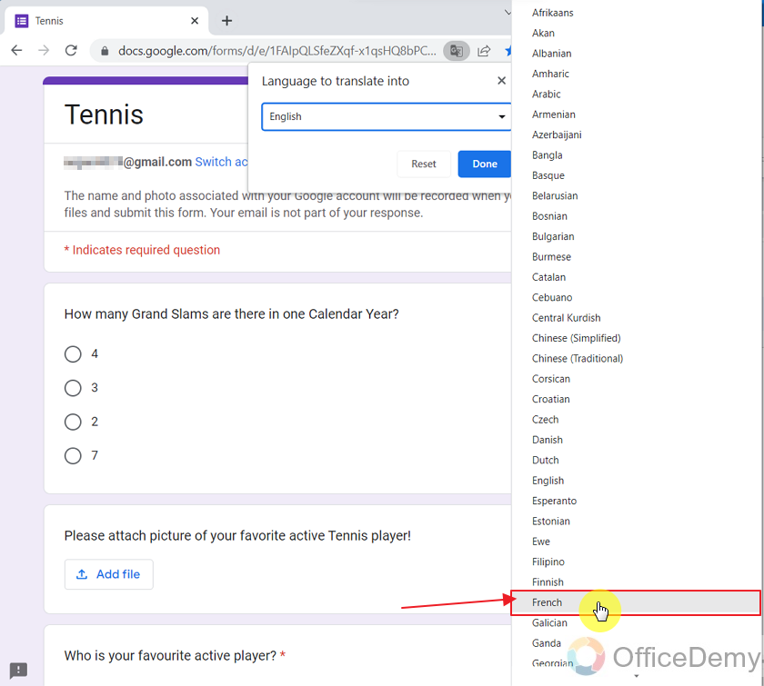 how to translate a Google Form being a responder 8