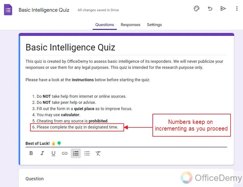 how to use bullet points in google forms 10