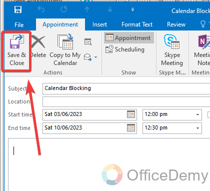 How to Block Calendar in Outlook 10