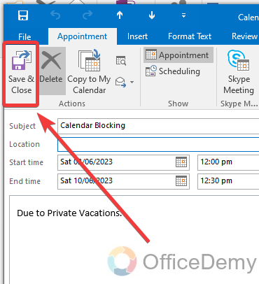 How to Block Calendar in Outlook 18