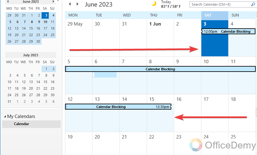 How to Block Calendar in Outlook 19