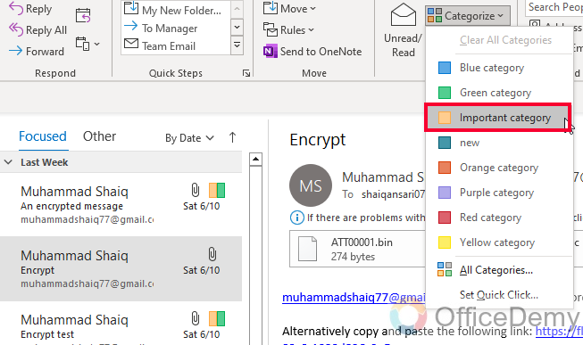 How to Categorize Emails in Outlook 14