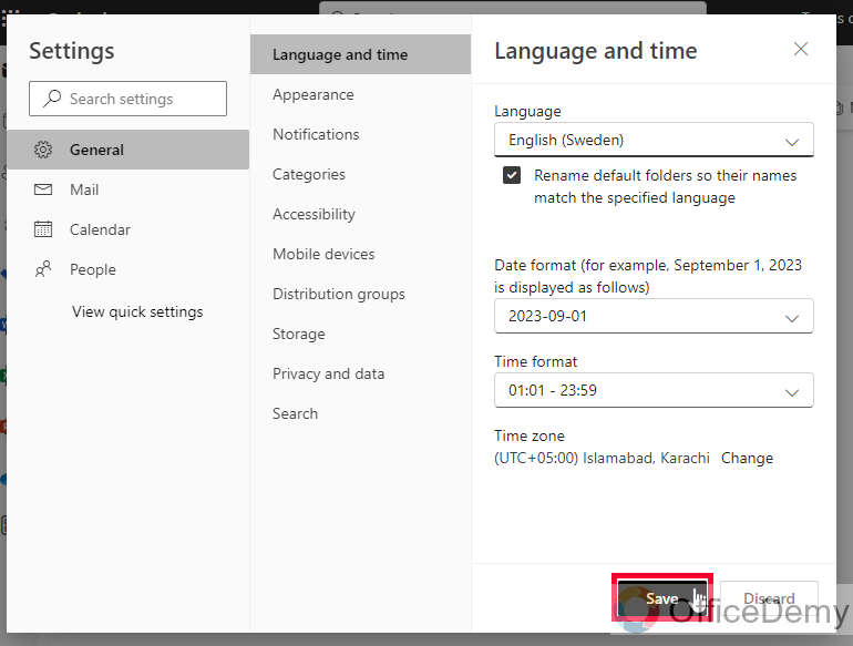 How to Change Language in Outlook 20