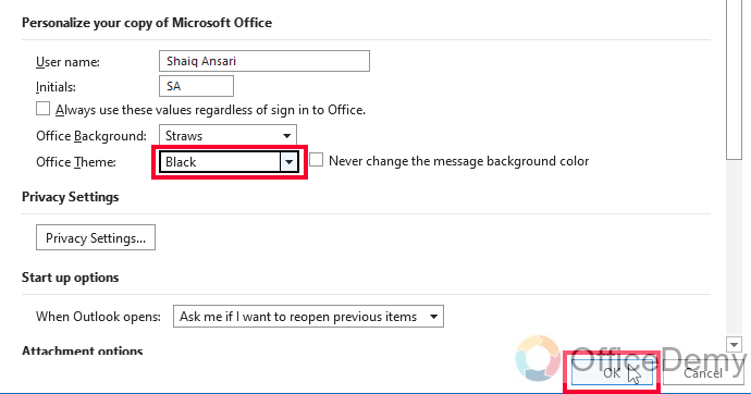 How to Change Outlook Background Color 7