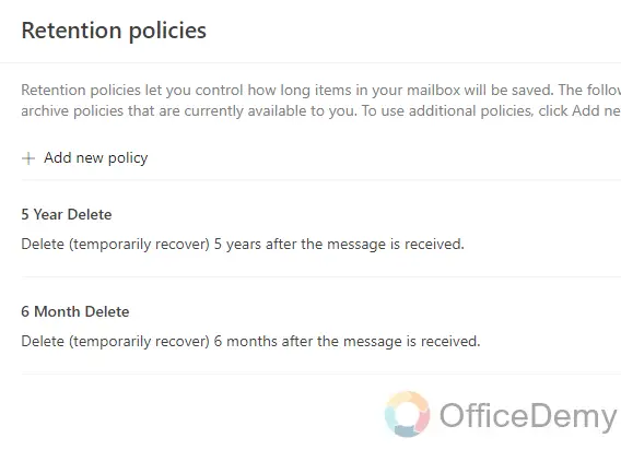 How to Change Retention Policy in Outlook 18