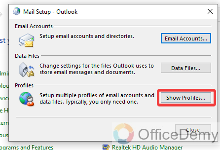 How to Create a New Profile in Outlook 22