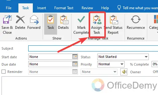 How to Create a Task in Outlook 12