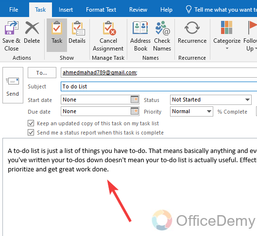 How to Create a Task in Outlook 18