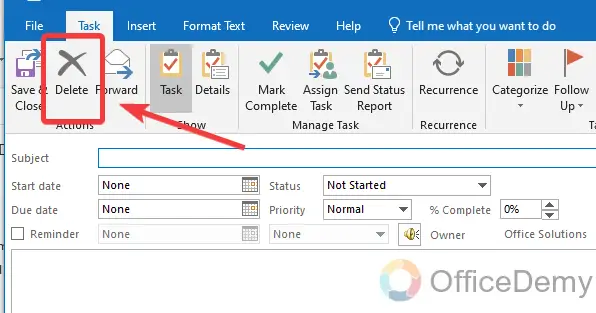 How to Create a Task in Outlook 19