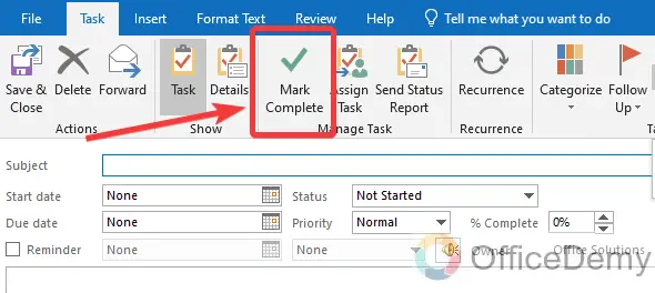 How to Create a Task in Outlook 20