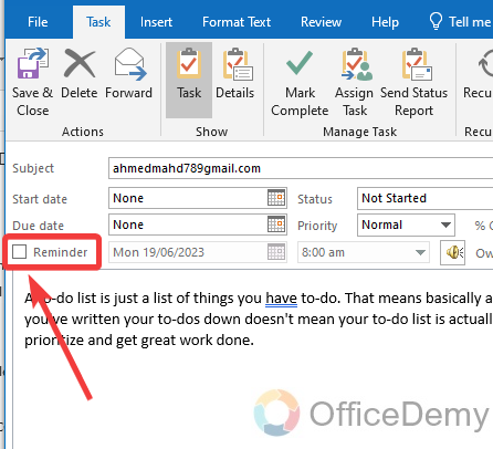 How to Create a Task in Outlook 21