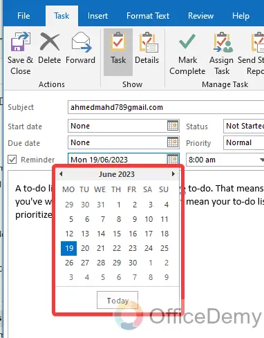 How to Create a Task in Outlook 23