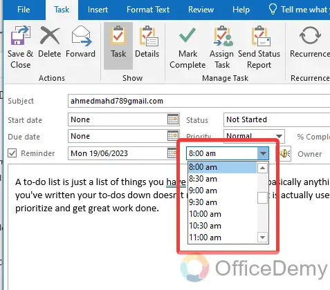 How to Create a Task in Outlook 24