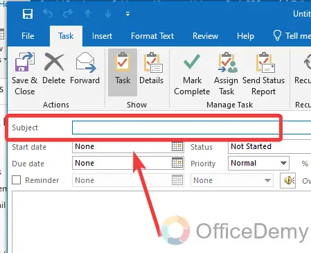 How to Create a Task in Outlook 3