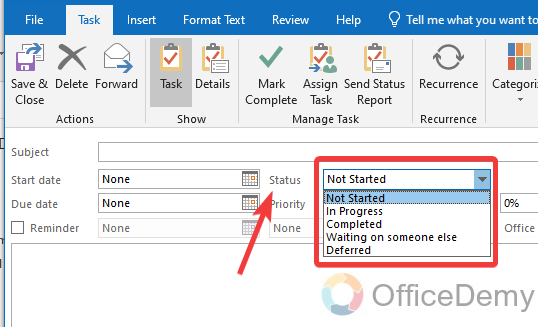 How to Create a Task in Outlook 6