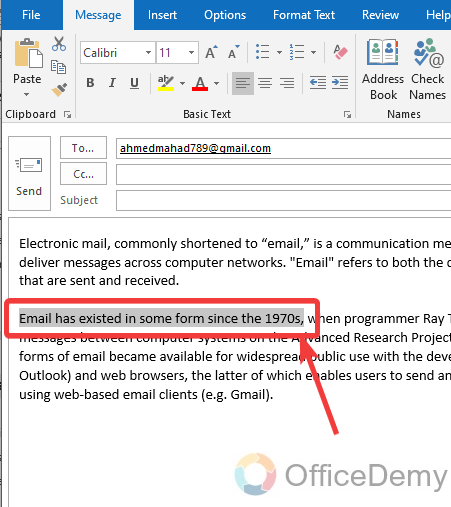 How to Cross out Text in Outlook 2