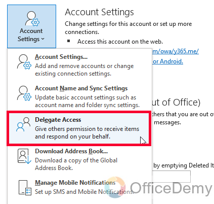 How to Delegate Access in Outlook 3