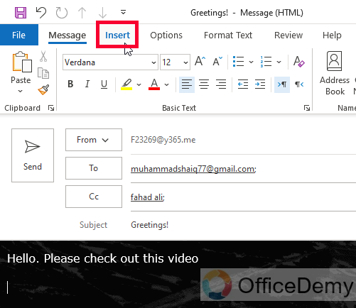 How to Embed Video in Outlook Email 10