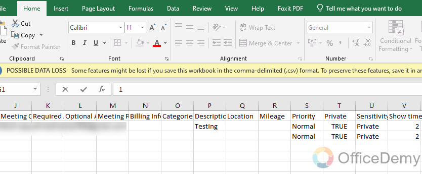 How to Export Outlook Calendar to Excel 14