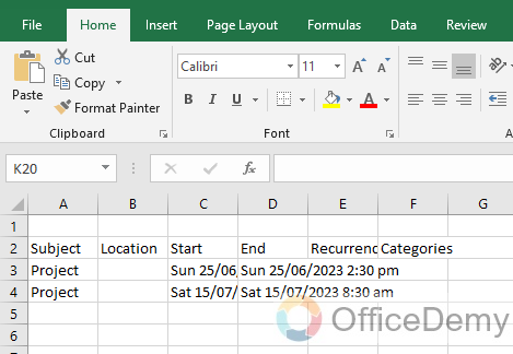 How to Export Outlook Calendar to Excel 22