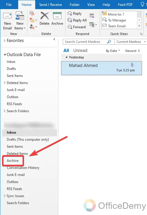 How to Find Archived Emails in Outlook 4