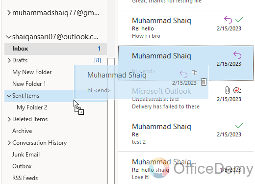 How to Move Email to Folder in Outlook 2
