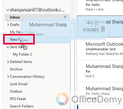 How to Move Email to Folder in Outlook 3