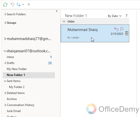 How to Move Email to Folder in Outlook 5