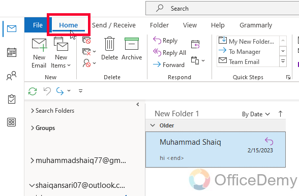 How to Move Email to Folder in Outlook 6