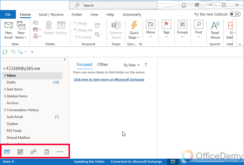 How to Move Outlook Toolbar from Side to Bottom 12