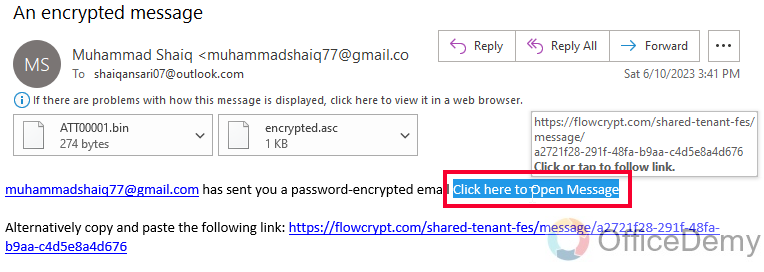How to Open Encrypted Mail in Outlook 20
