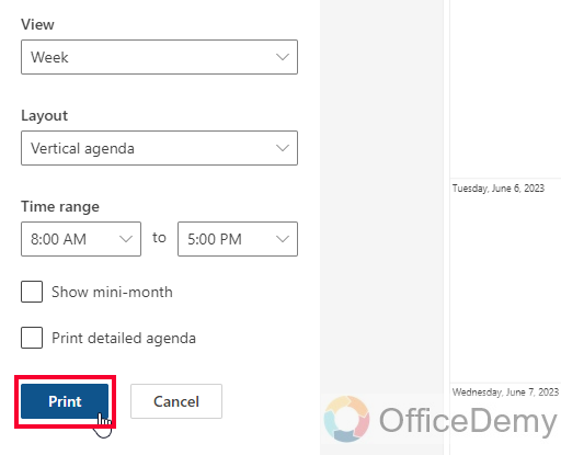 How to Print Outlook Calendar 22