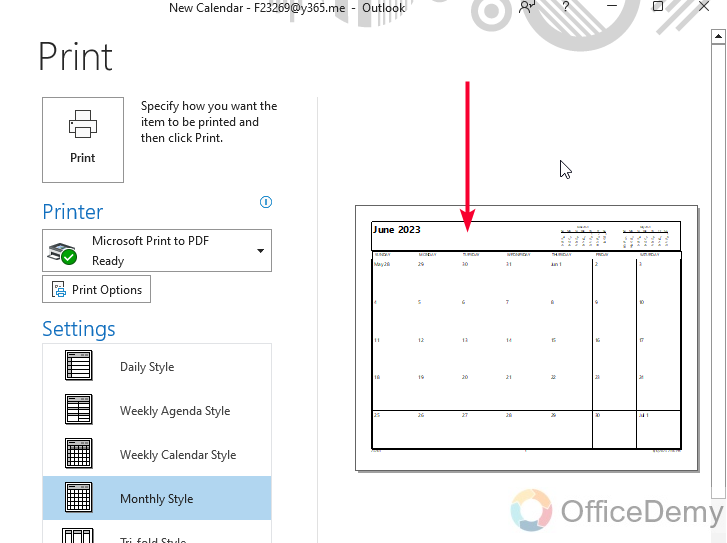 How to Print Outlook Calendar 6