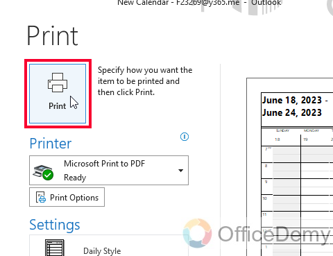 How to Print Outlook Calendar 9