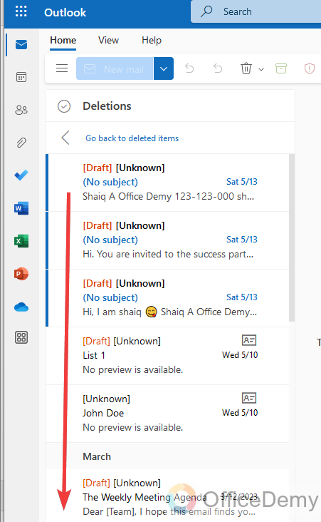 How to Recover Deleted Email in Outlook 19