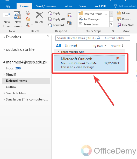 How to Recover Deleted Email in Outlook 4