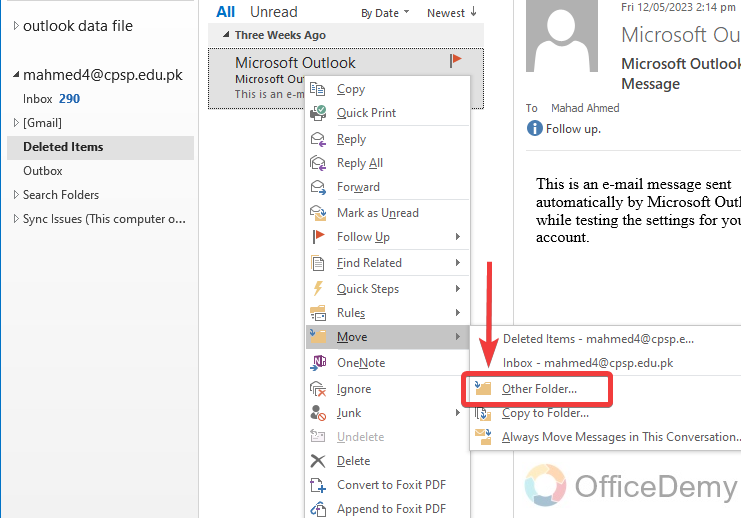 How to Recover Deleted Email in Outlook 8