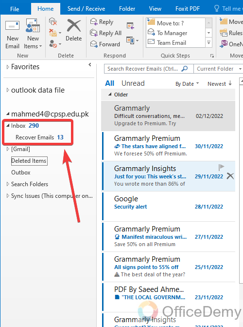 How to Recover a Deleted Folder in Outlook 13