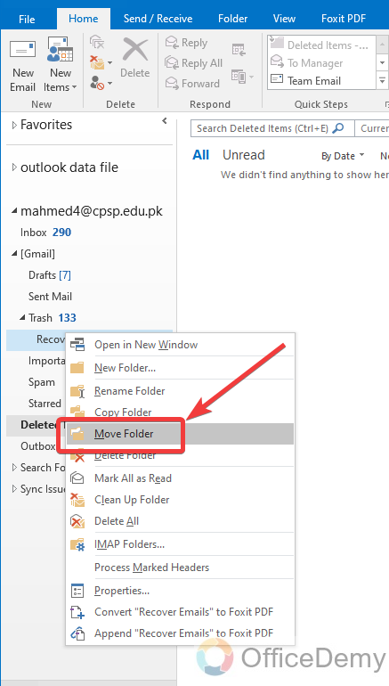 How to Recover a Deleted Folder in Outlook 20