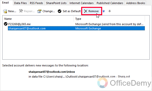 How to Remove Account From Outlook 7