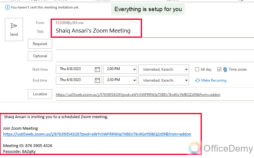 How to Send a Zoom Invite in Outlook 16