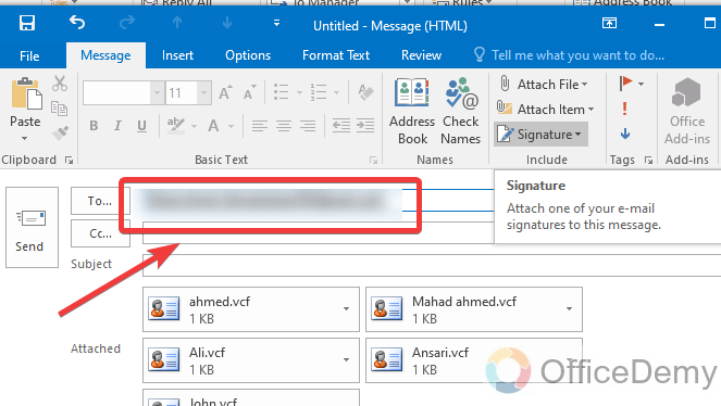 How to Share a Contact List in Outlook 15